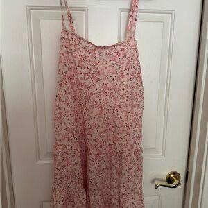 Old Navy Pink Floral V-Neck Dress